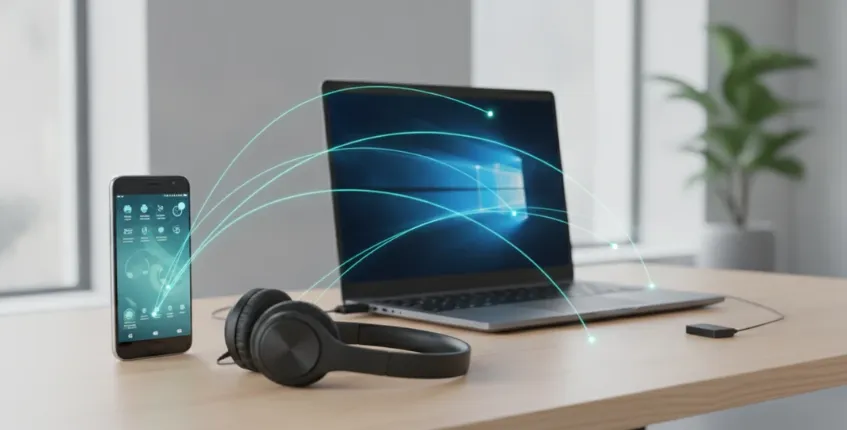 Wireless headset connected to Android phone and laptop simultaneously