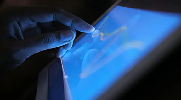Fingerbedienung auf multi touch screen