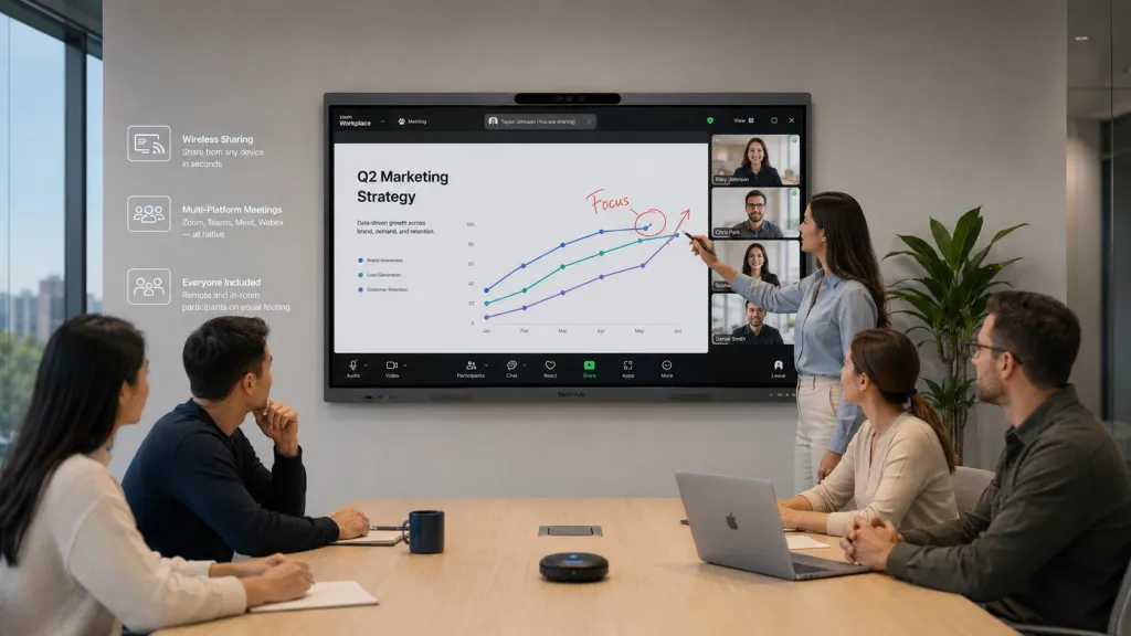 The best enterprise display is the one employees and guests can use without assistance.