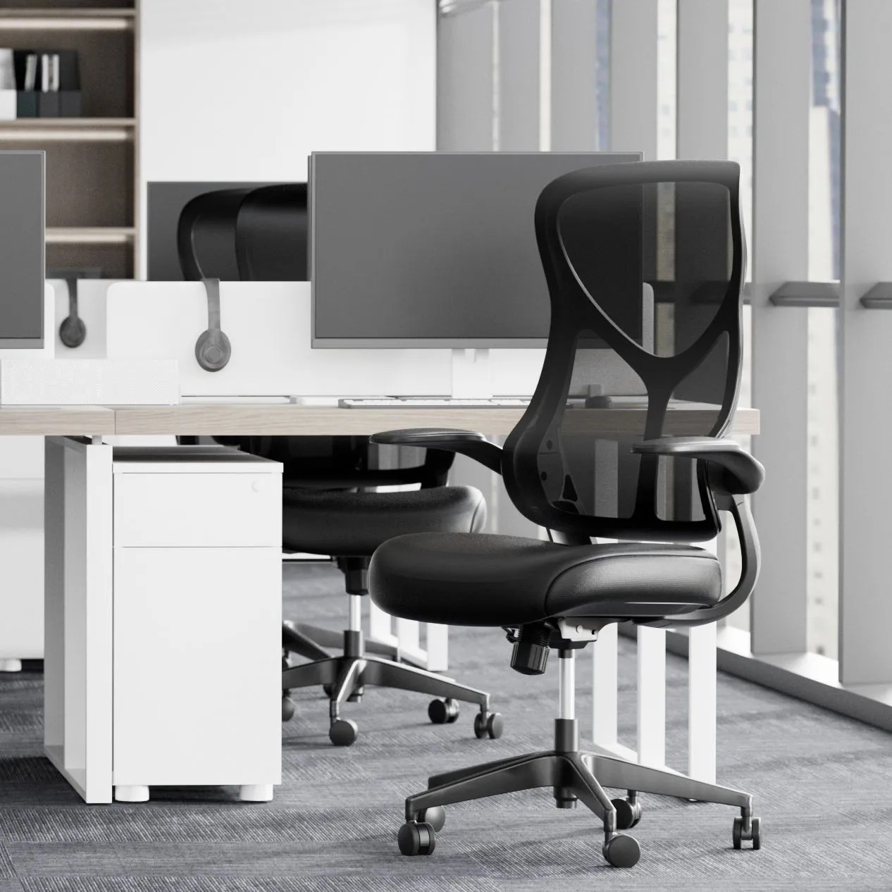 NearHub compact office chair black