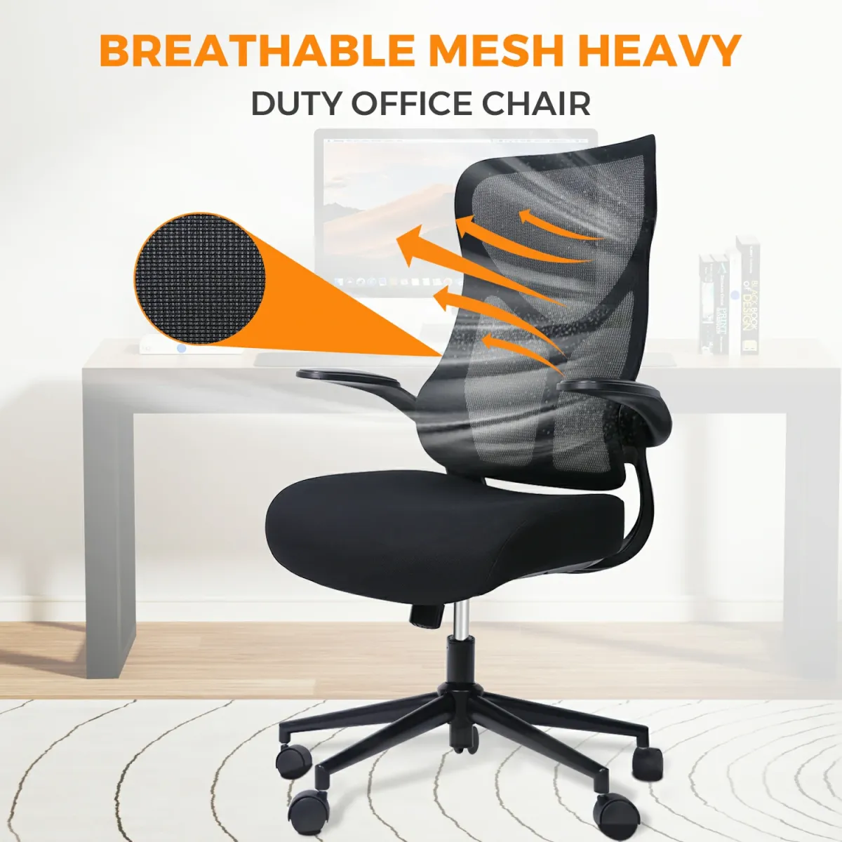 Breathable mesh for the office chair for small people