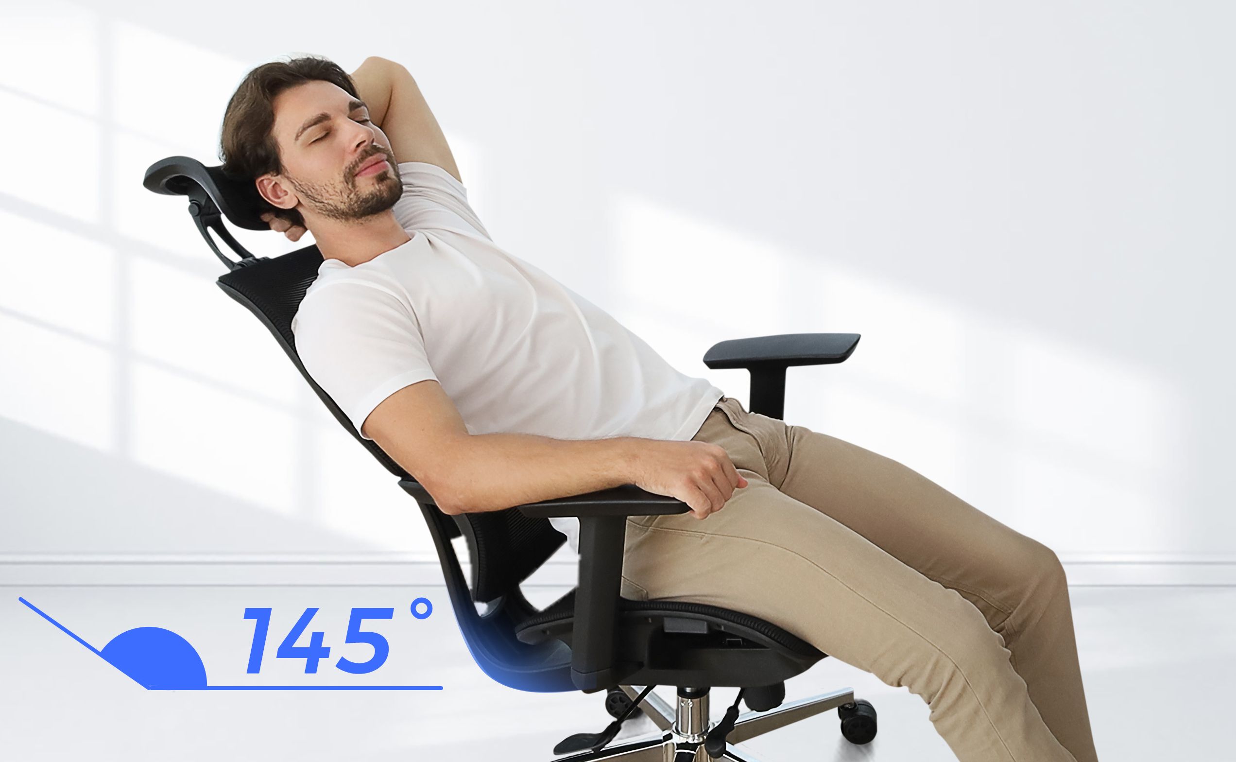 An ergonomic chair with comfortable seat