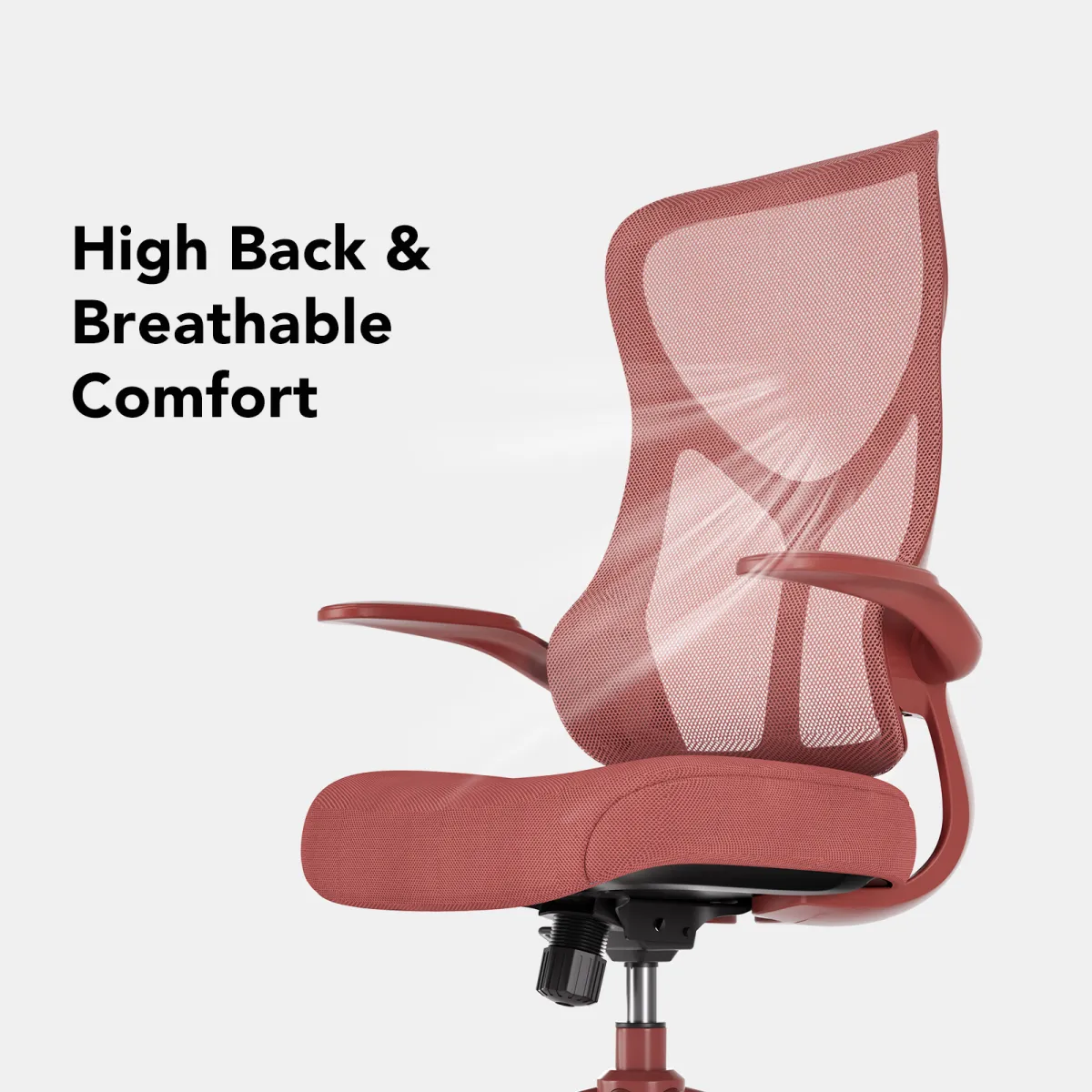 High back and breathable comfort of the desk chair for small desk