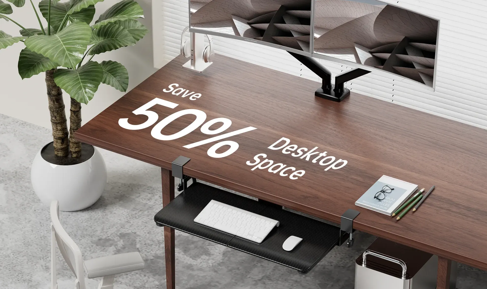 NearHub KD10 under counter keyboard tray