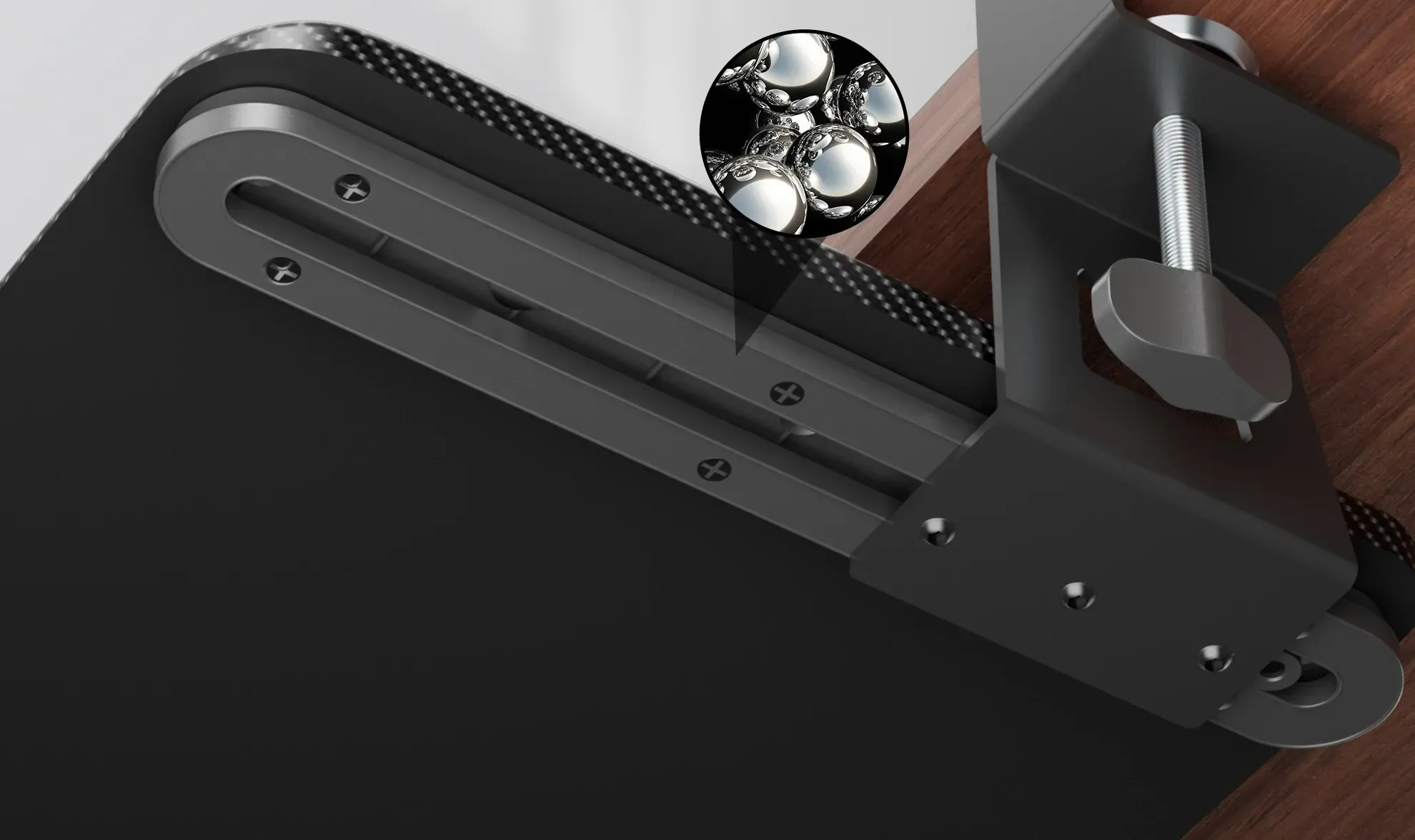 The bottom of keyboard tray for under desk