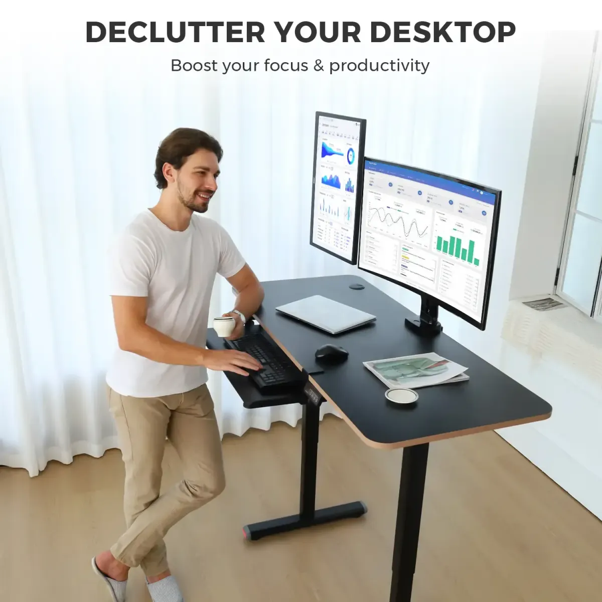NearHub double monitor desk stand