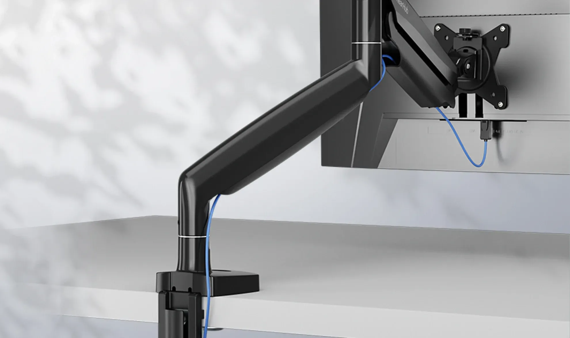 NearHub adjustable computer monitor mount MA30 with tangle-free cable management