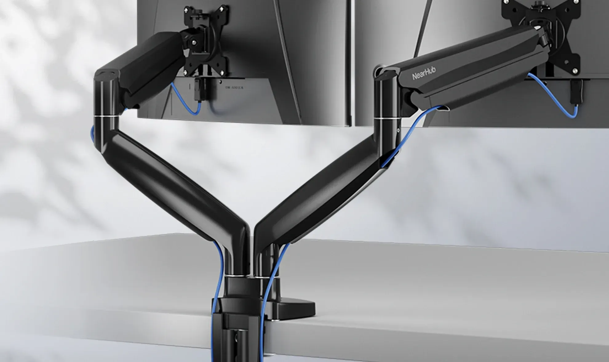 NearHub Ergo dual monitor mounts for desks MA40