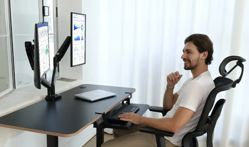 nearhub ma40 heaty duty dual monitor arm5