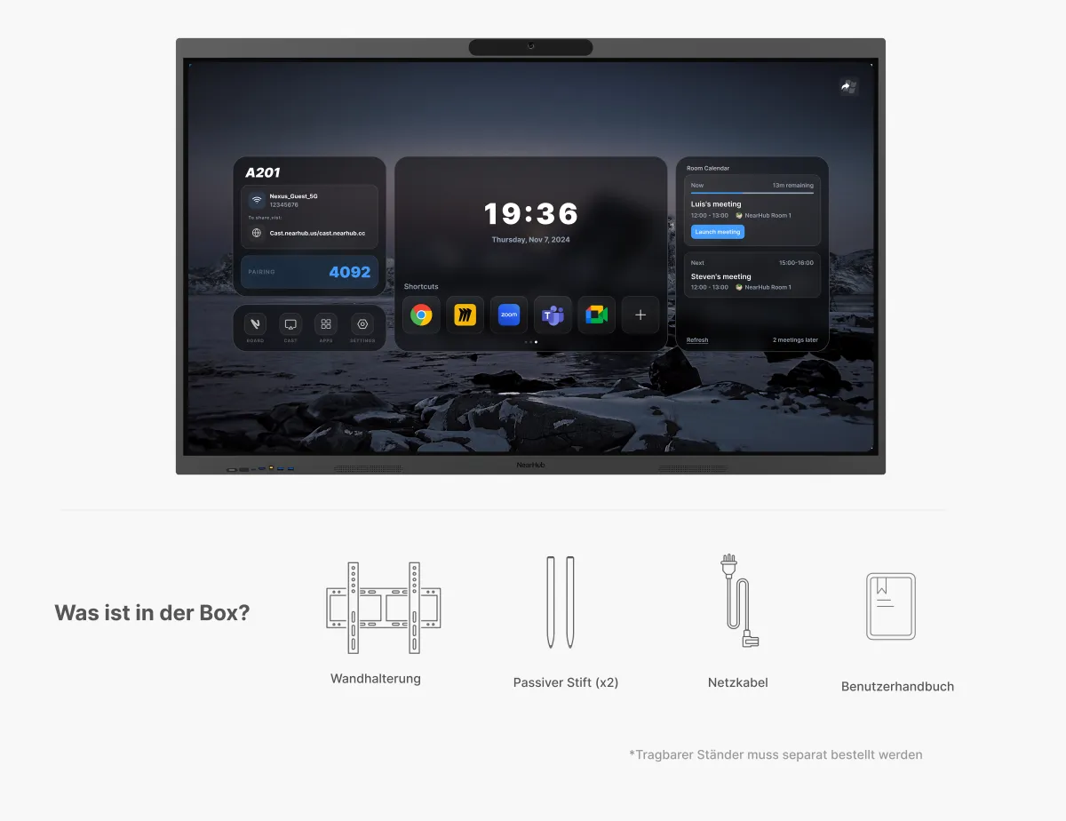 NearHub Board Max interactive touch whiteboard reviews