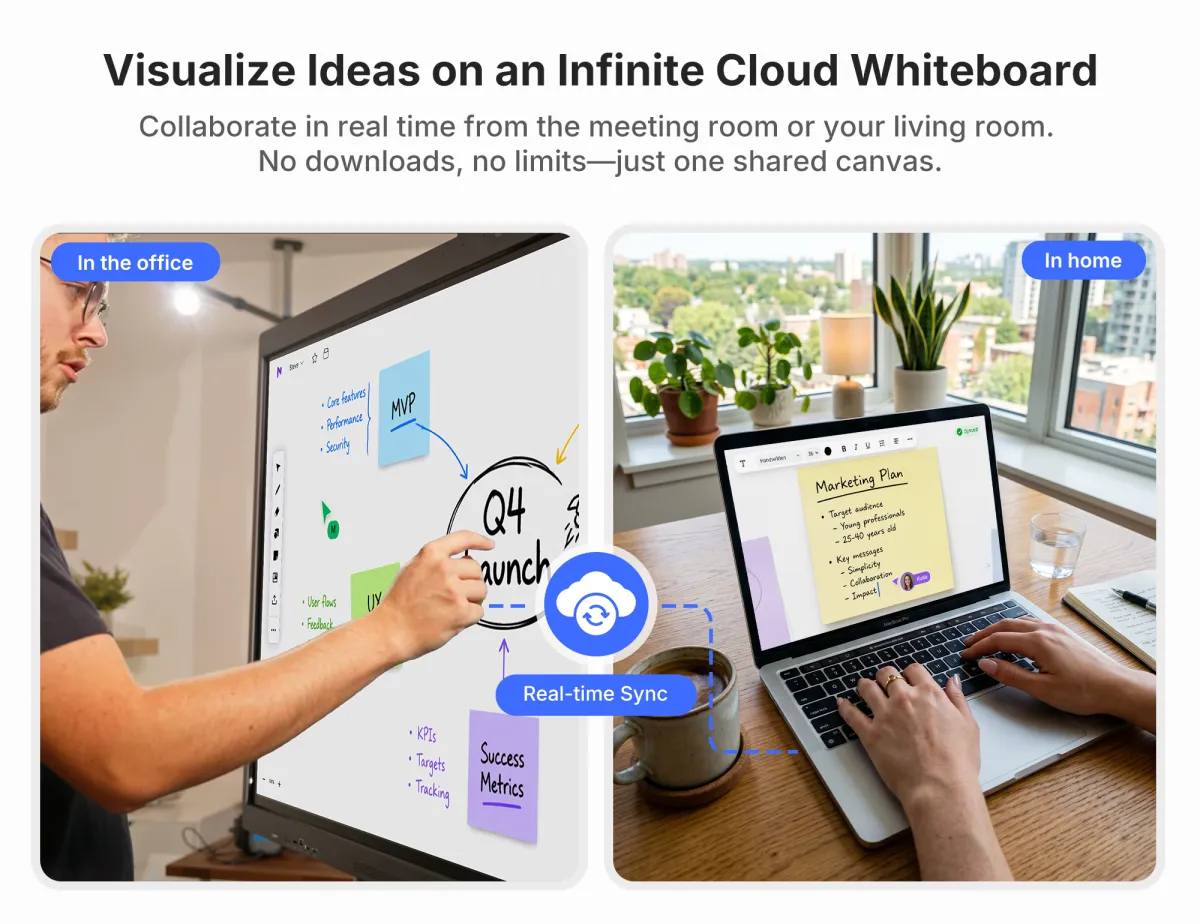Nearhub Board Max with collaborative whiteboard software for Windows free