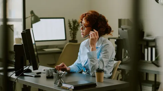 office people with headsets