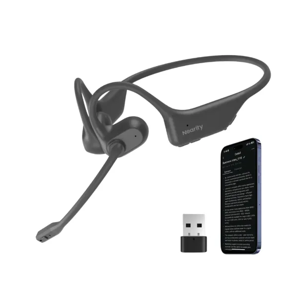 open ear ai transcription wireless noise cancelling headset