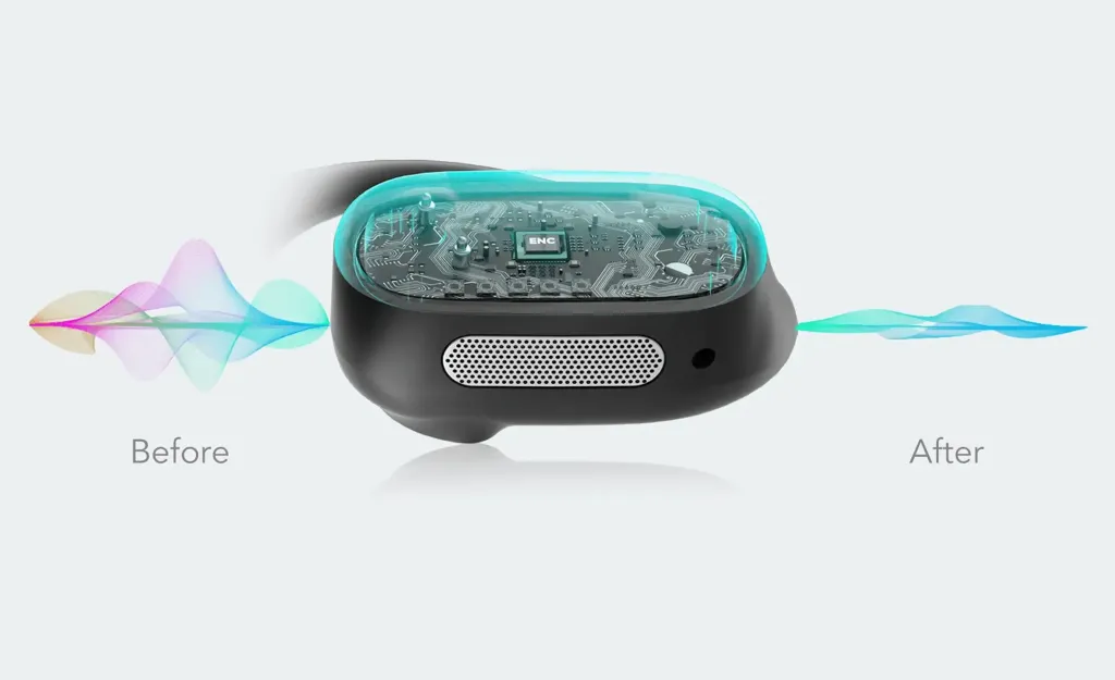 open-ear earbuds AI noise cancellation