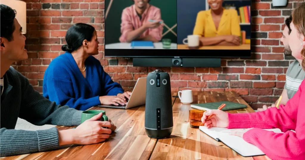 Meeting Owl 4 put on the table