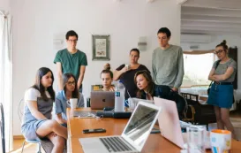 people working together to discuss something