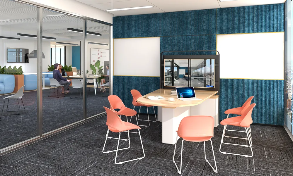 a comfortable office physical space design