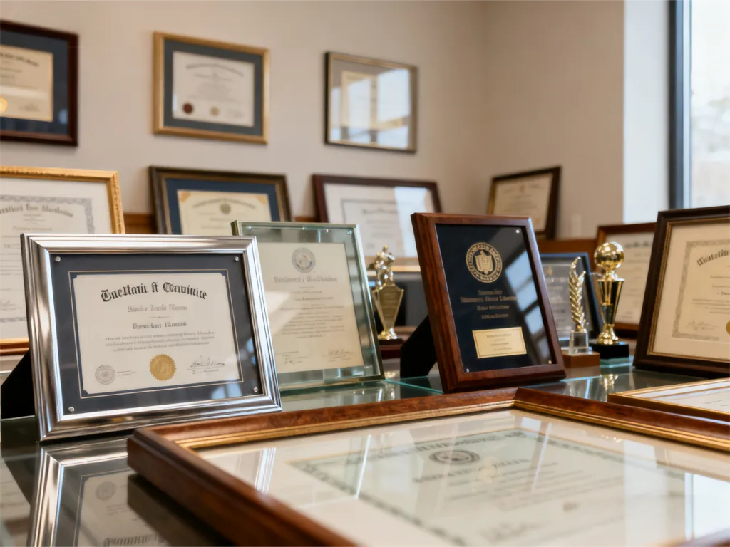 The image emphasizes the protection and prestige that framing provides, showcasing framed documents as symbols of achievement, permanence, and personal expression.