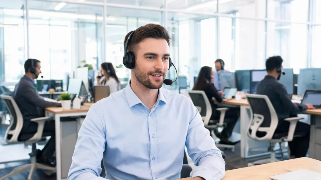 Poly microphone in open office