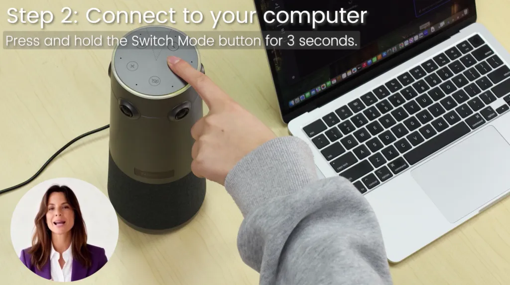 press the button of Nearity 360 Alien