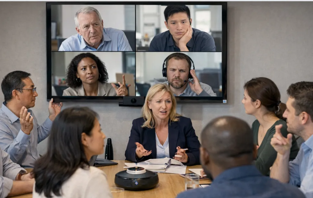 remote participants feel confused during a hybrid meeting