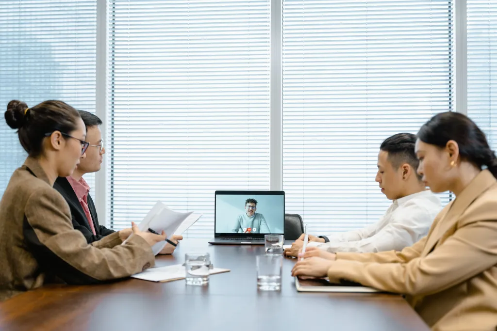remote participant view conference room