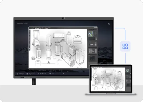 NearHub digital touch screen interactive smart whiteboard screen sharing