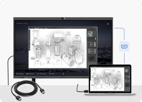 NearHub digital touch screen interactive smart whiteboard screen sharing