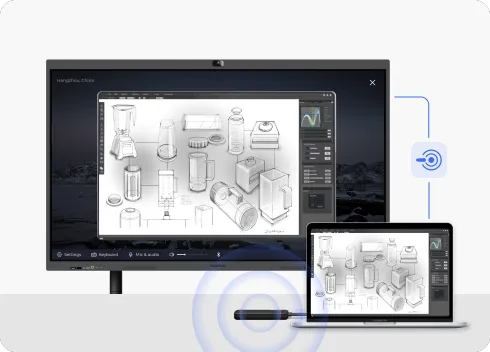 NearHub digital touch screen interactive smart whiteboard screen sharing