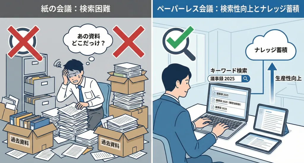ペーパーレス会議システムのメリット