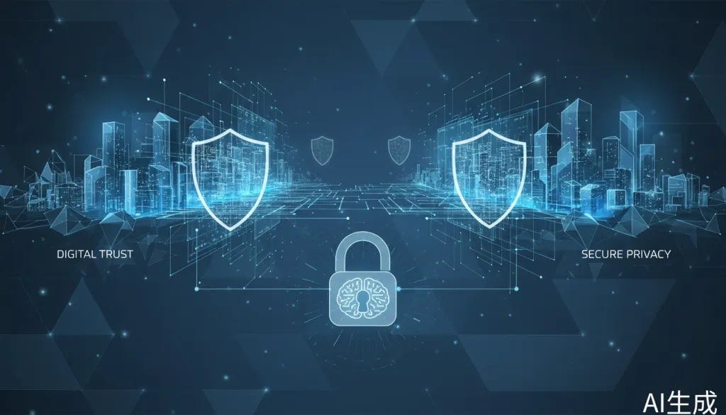Figure 3: Conceptual visualization of encrypted secure communication channels protecting financial data during video consultations