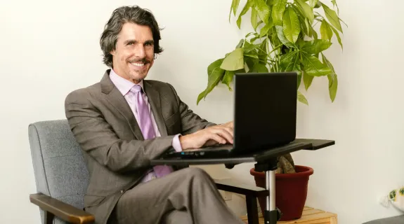 Gray back posture chair