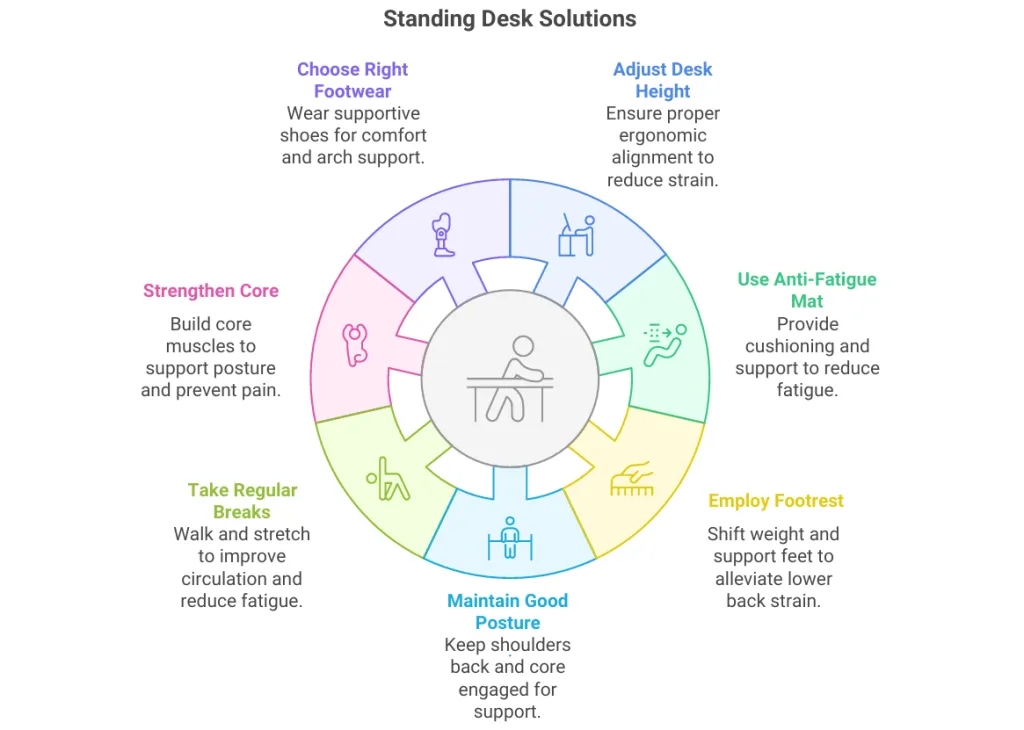 solutions for standing desk and back pain
