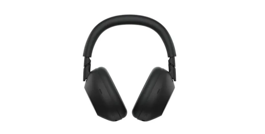 A pair of black over-ear wireless headphones with a clean, minimalist design.