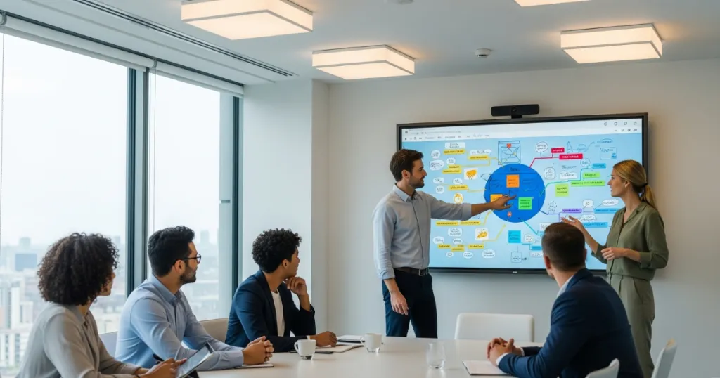 have a meeting with the interactive smartboard