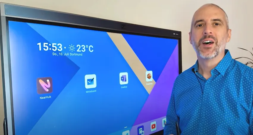Stefan nutzt smart board software