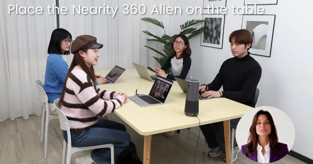 place the Nearity 360 Alien on the table