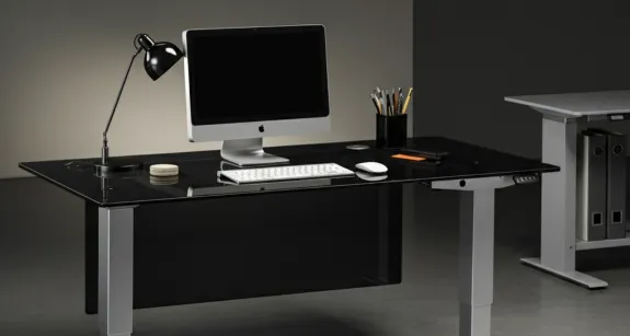 tempered glass desk