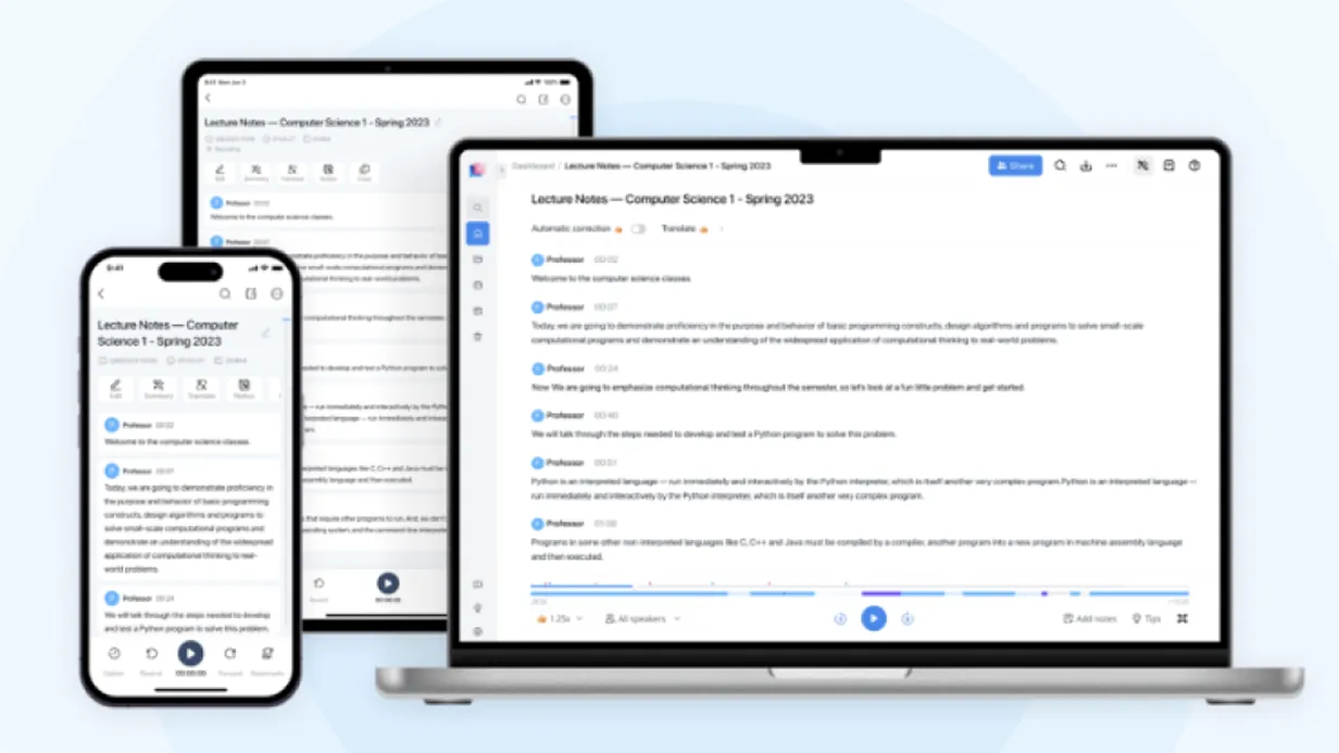 Nearify transcription App/Web