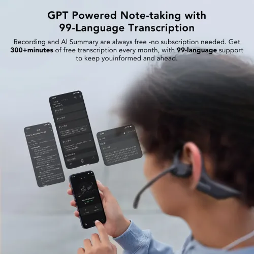 GPT搭載ワイヤレス文字起こしオープンイヤーイヤホン｜Nearity MemPod