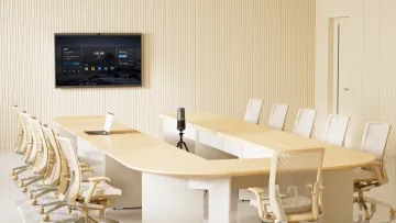 U-förmiger Besprechungsraum mit Konferenzkamera