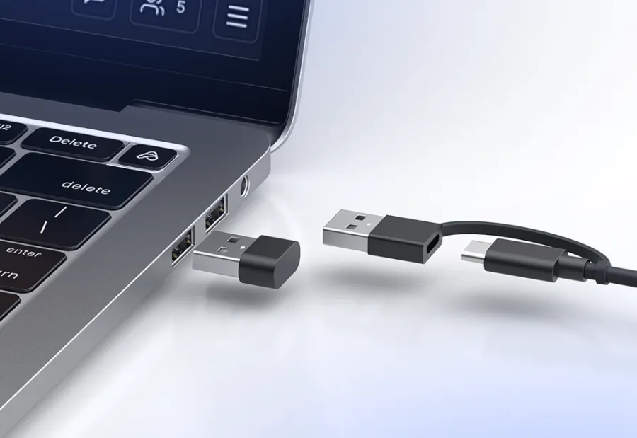 Guide explaining how to enter pairing mode on a mono bluetooth headset by holding the button, enabling easy connection for this one ear headset with mic.