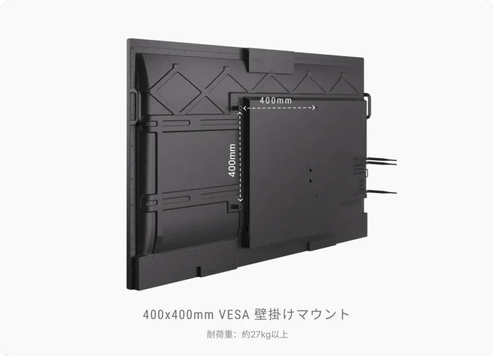55インチ電子ホワイトボードの背面の壁掛けマウントのサイズと耐荷重