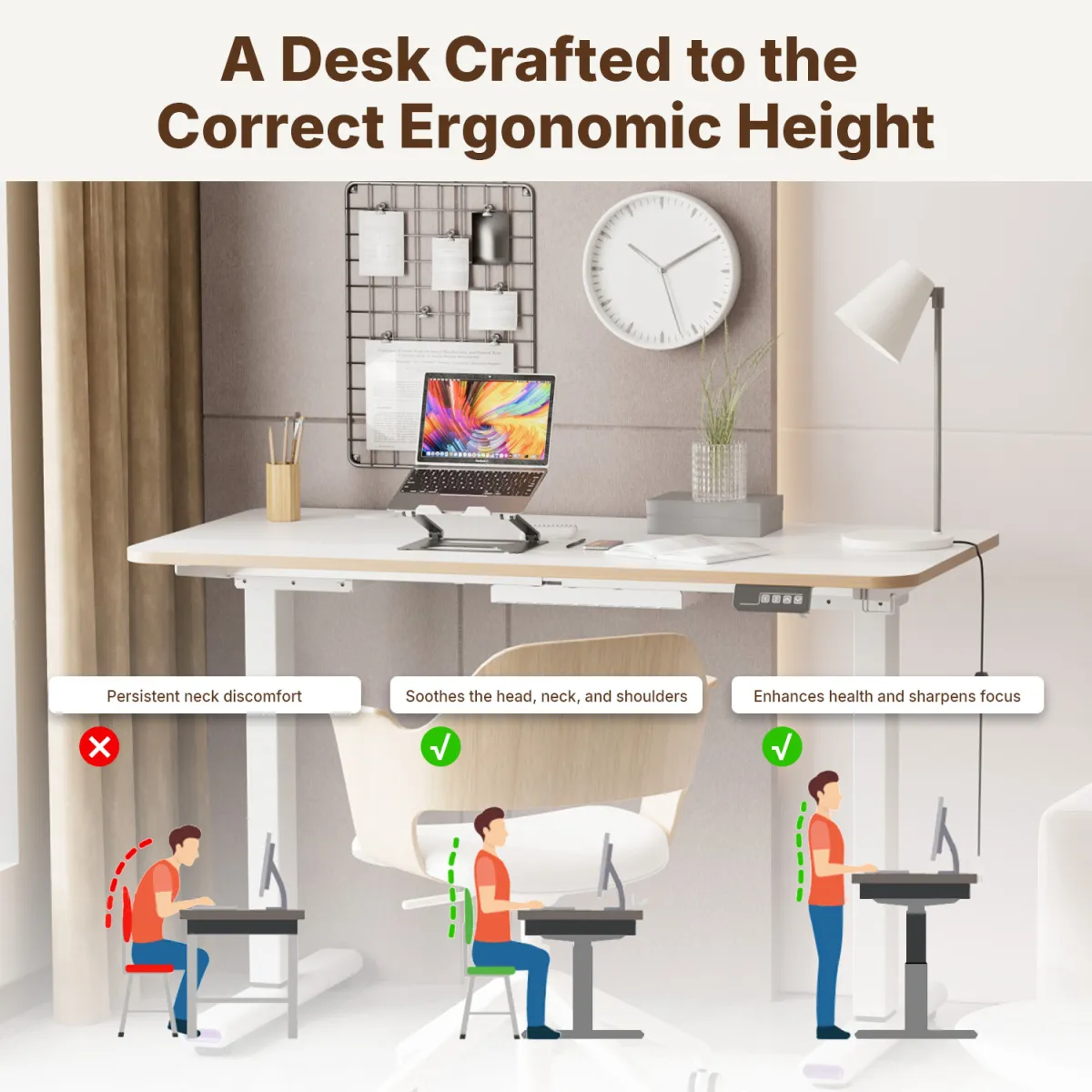 white standing desk