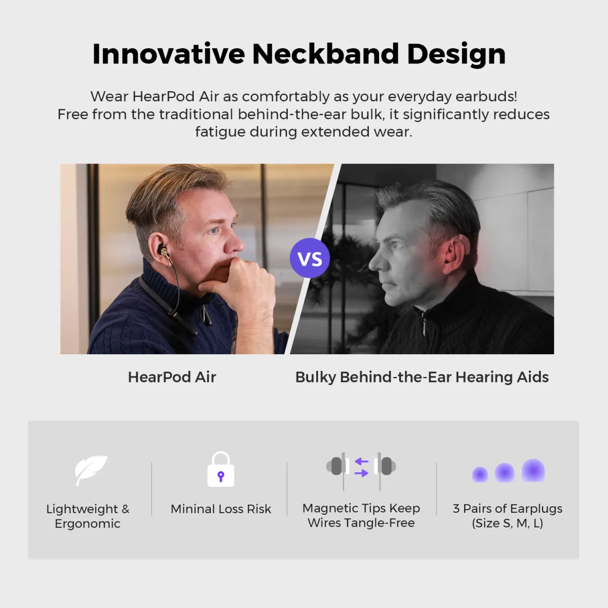 innovative neckband design hearpod air