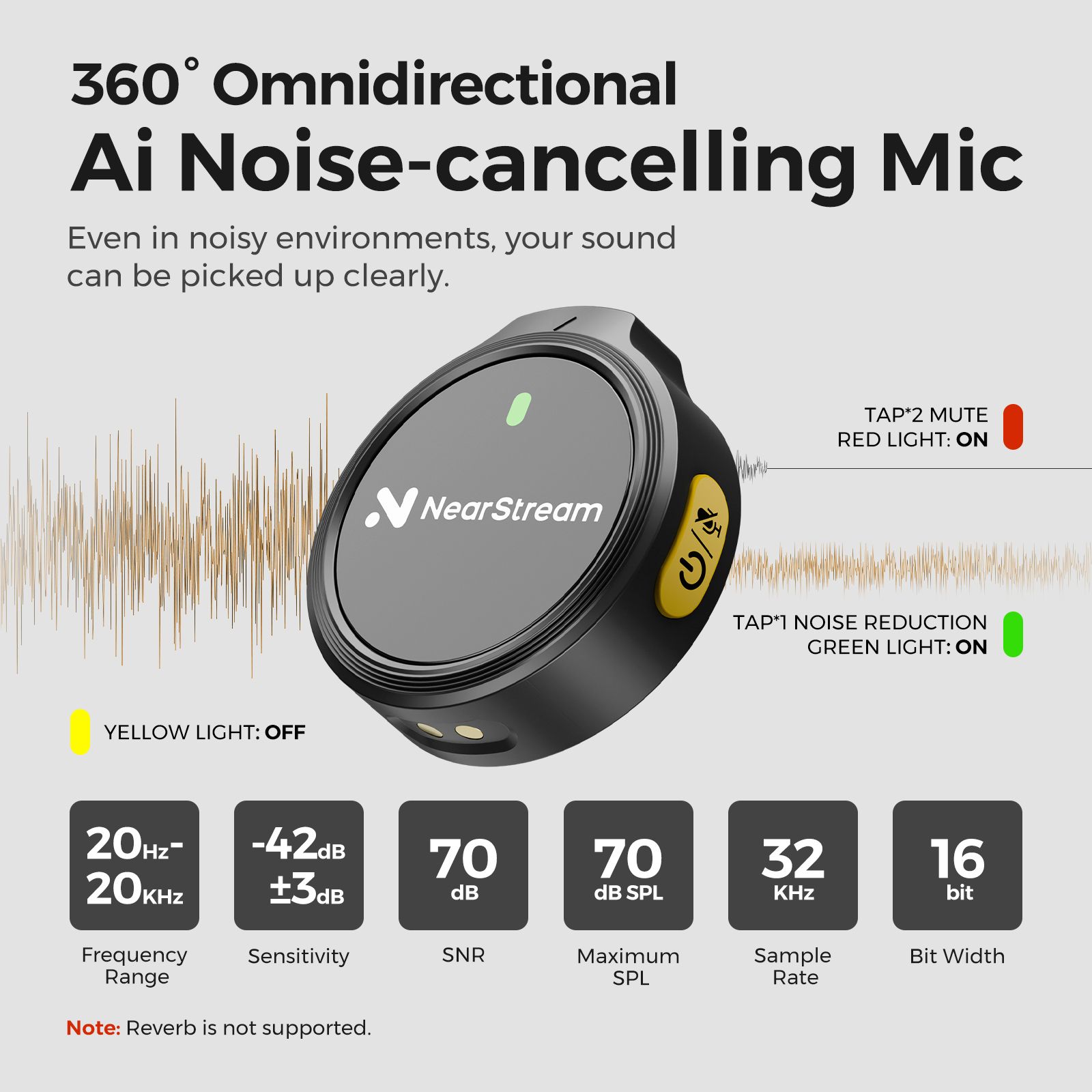 NearStream AWM25T - All-In-One Lavalier Wireless Mic for