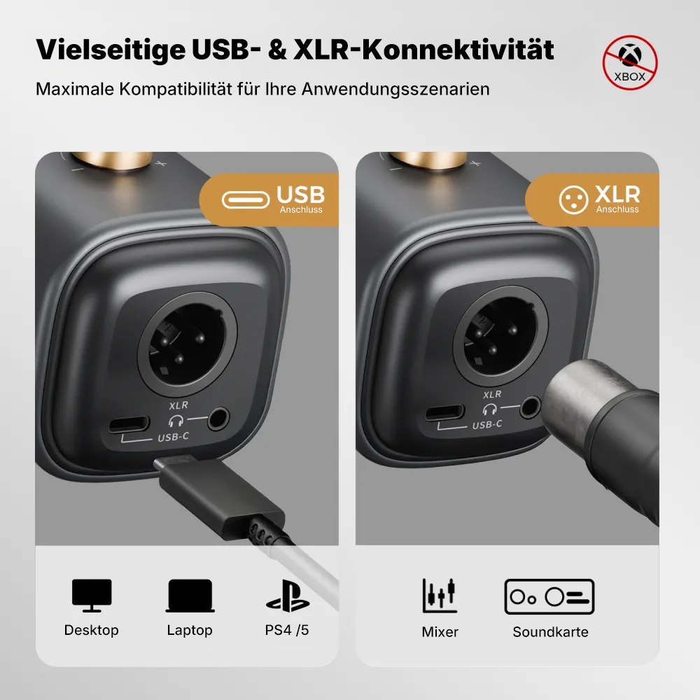 Professional streaming mic on a boom arm rejecting background noise