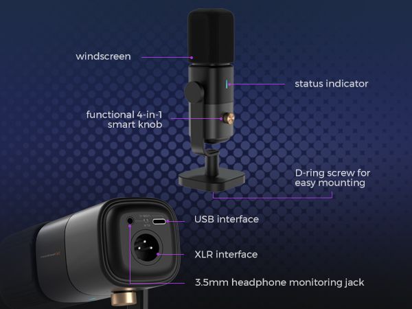 NearStream ダイナミックマイク ブラック AM15X NearStream AM15X Podcast Mic - USB/XLR Microphone for