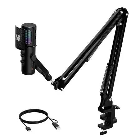 The boom arm of NearStream AM30U can extend fully and folds into an A or V shape