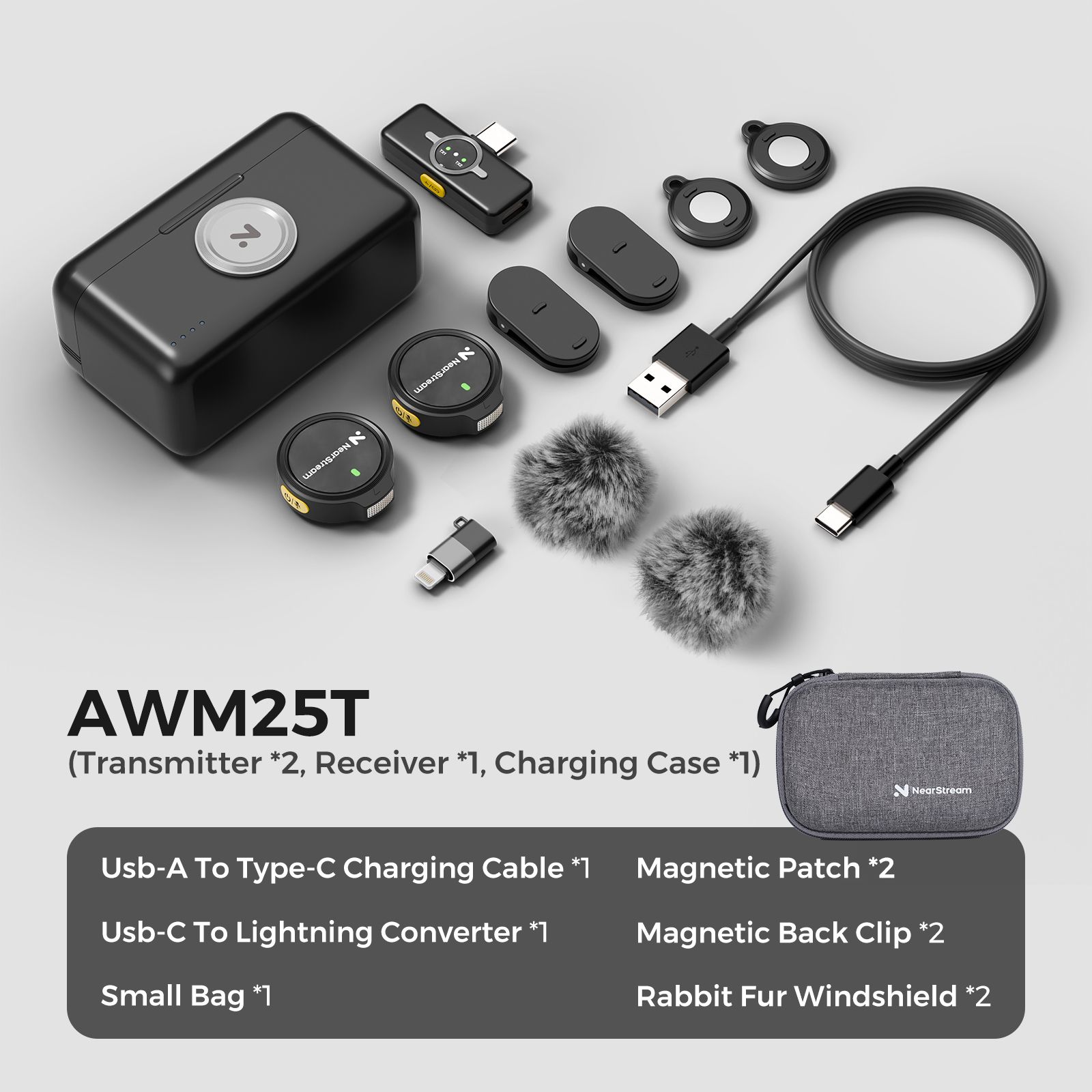 【2025年最新】大人気ブランドの人気アイテム  NearStream for Mic Wireless Lavalier All-In-One - AWM25T 配信機器・PA機器・レコーディング機器